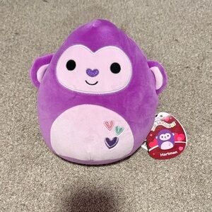Squishmallows Valentine Hartman the Purple Monkey 11” -NWT-